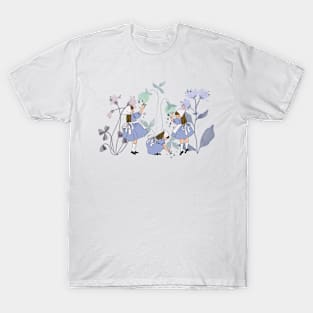 Cottagecore girls collecting stars from flowers T-Shirt